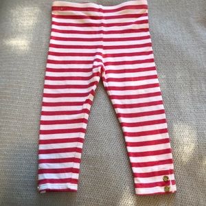 Kate Spade 18mo red/white striped leggings